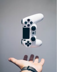 White modern game controller